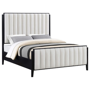 Cama King Brookmead tapizada de 60 pulgadas, color negro