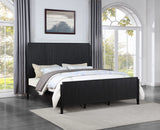 Cama con paneles Brookmead Wood Eastern King, color negro