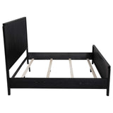 Cama con paneles Brookmead Wood Eastern King, color negro