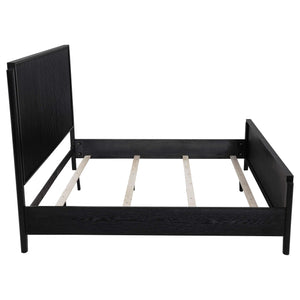 Cama con paneles Brookmead Wood Eastern King, color negro