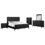 Juego de dormitorio Brookmead California King de 5 piezas, color negro 