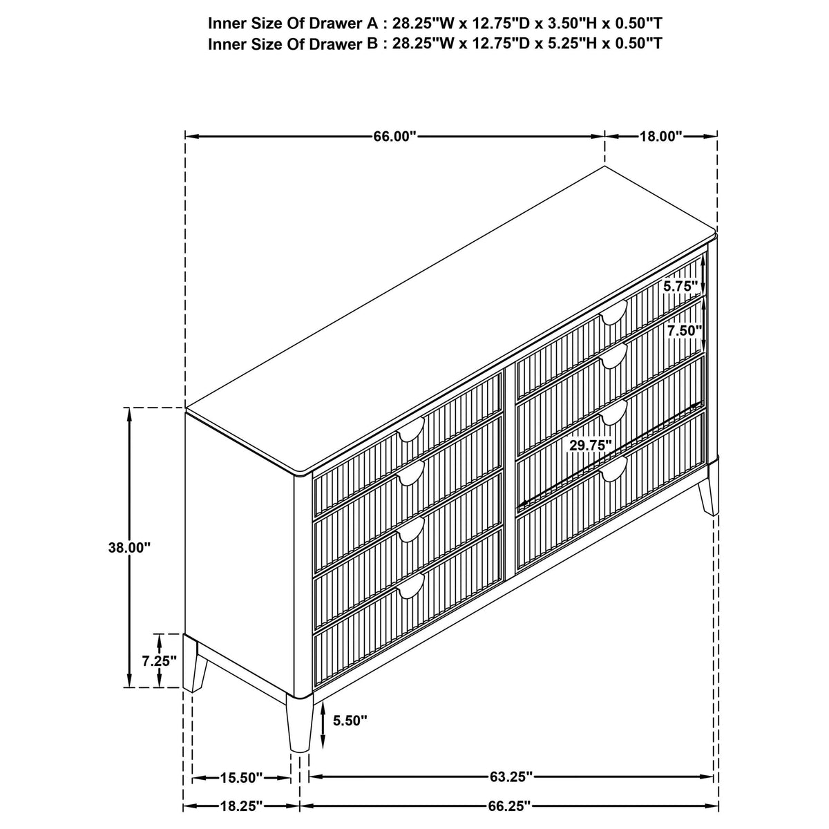Juego de dormitorio Brookmead California King de 5 piezas, color negro 