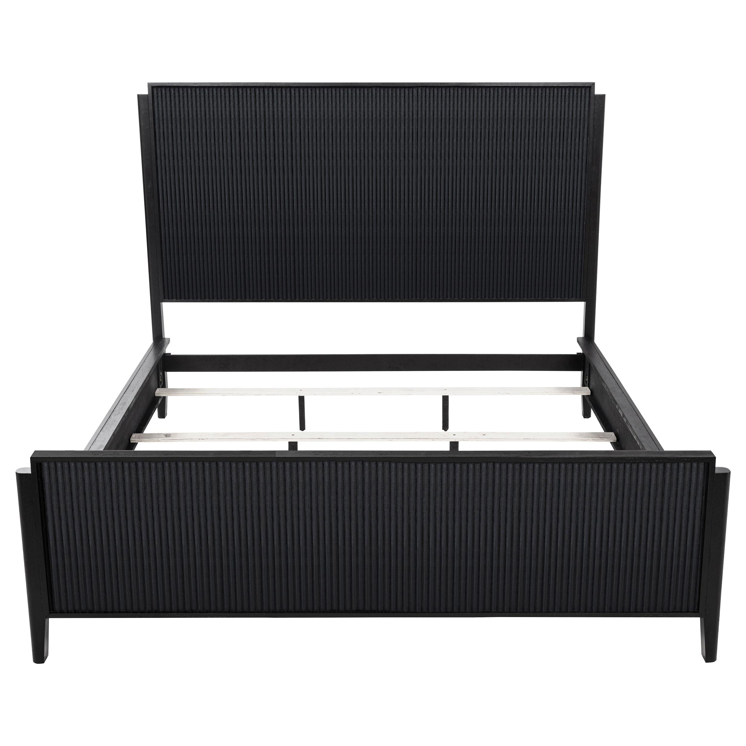 Brookmead Wood California King Panel Bed Black