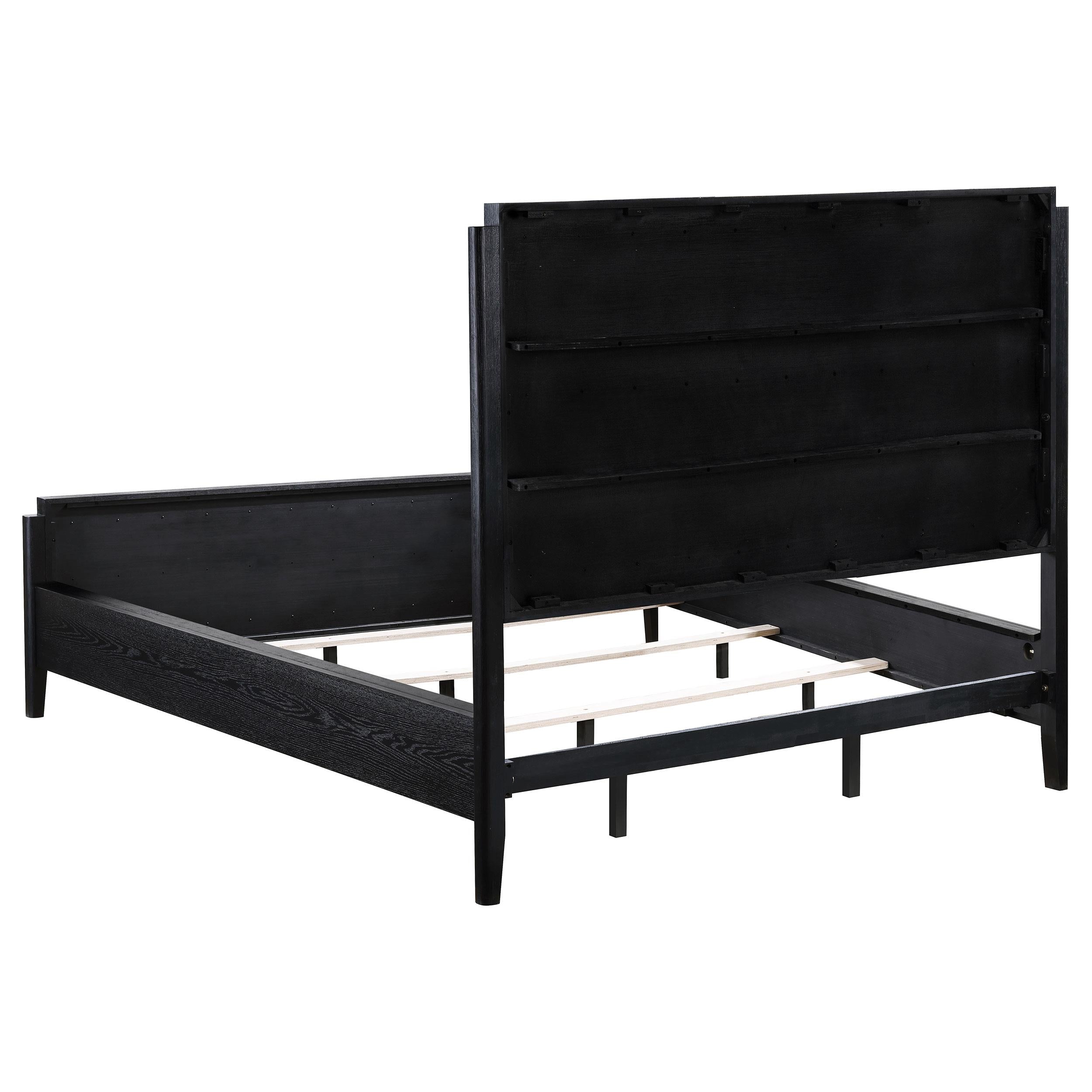 Brookmead Wood California King Panel Bed Black