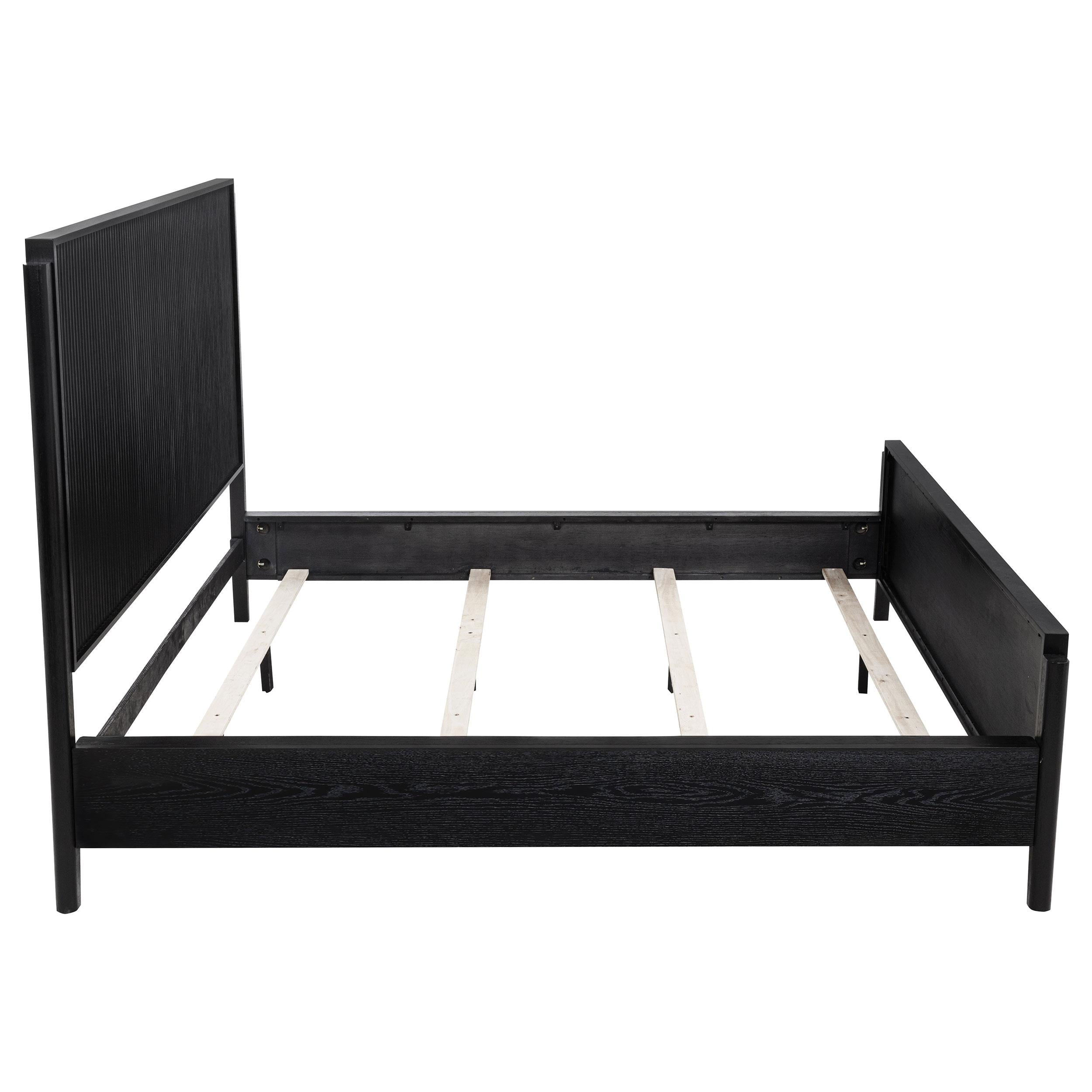 Brookmead Wood California King Panel Bed Black
