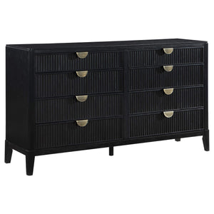 Juego de dormitorio Brookmead Queen de 5 piezas, color negro