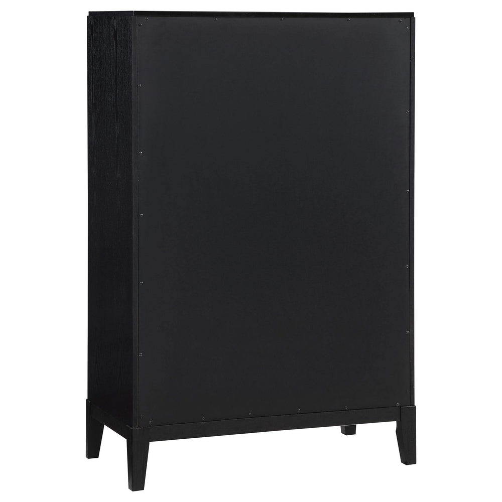 Juego de dormitorio Brookmead Queen de 5 piezas, color negro