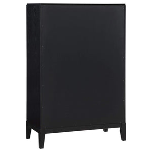 Juego de dormitorio Brookmead Queen de 5 piezas, color negro