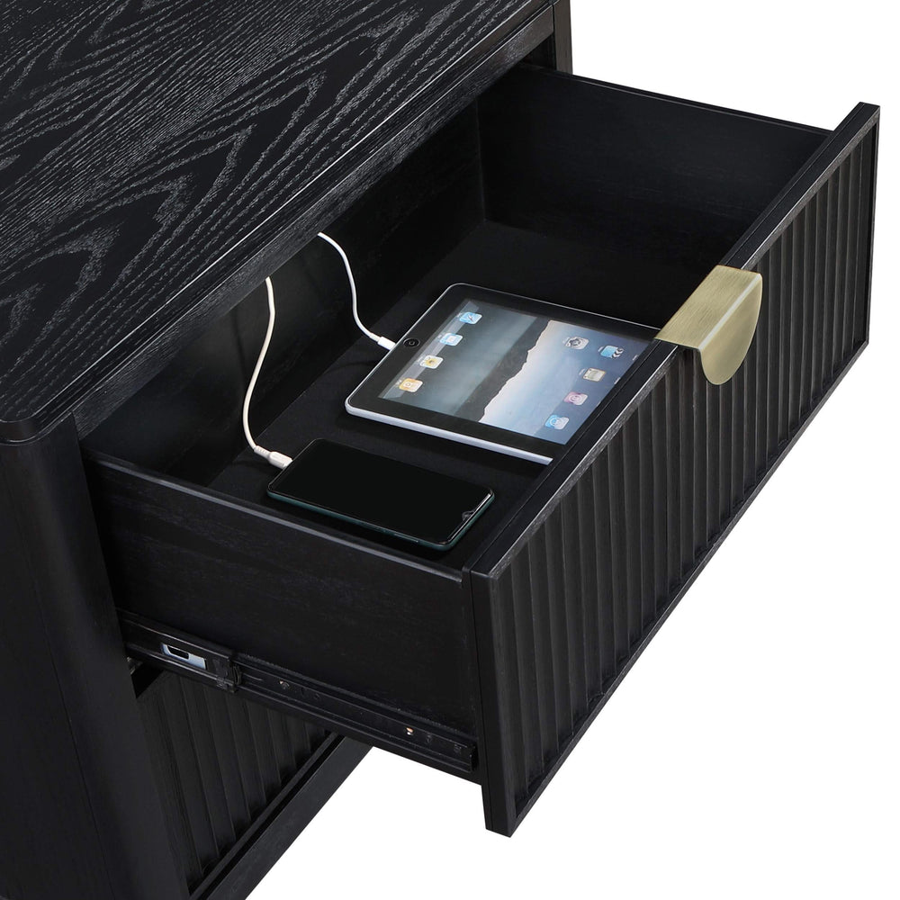 Juego de dormitorio Brookmead Queen de 5 piezas, color negro