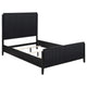 Cama Queen con paneles de madera Brookmead, color negro
