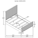 Cama Queen con paneles de madera Brookmead, color negro