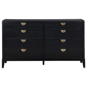Cómoda Brookmead de 8 cajones negra
