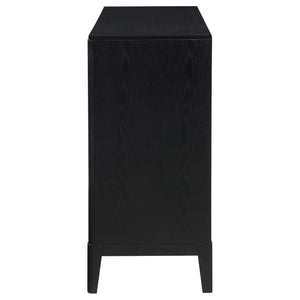 Cómoda Brookmead de 8 cajones negra
