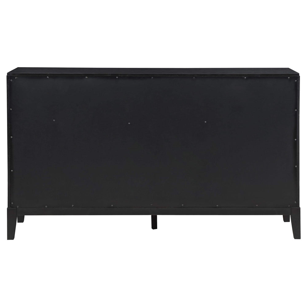 Cómoda Brookmead de 8 cajones negra