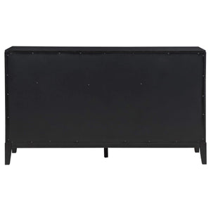 Cómoda Brookmead de 8 cajones negra