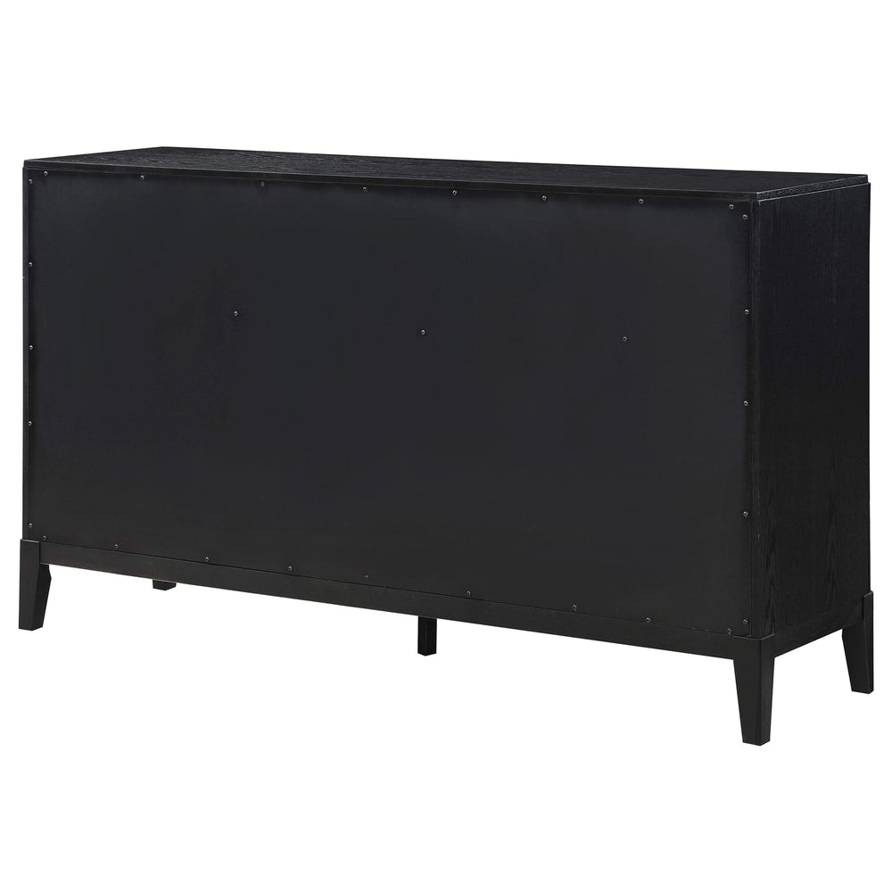 Cómoda Brookmead de 8 cajones negra
