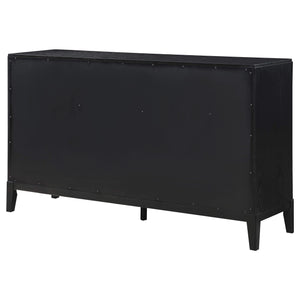 Cómoda Brookmead de 8 cajones negra