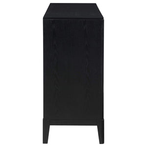 Cómoda Brookmead de 8 cajones negra