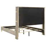 Juego de dormitorio Queen Lucia de 5 piezas en beige y blanco