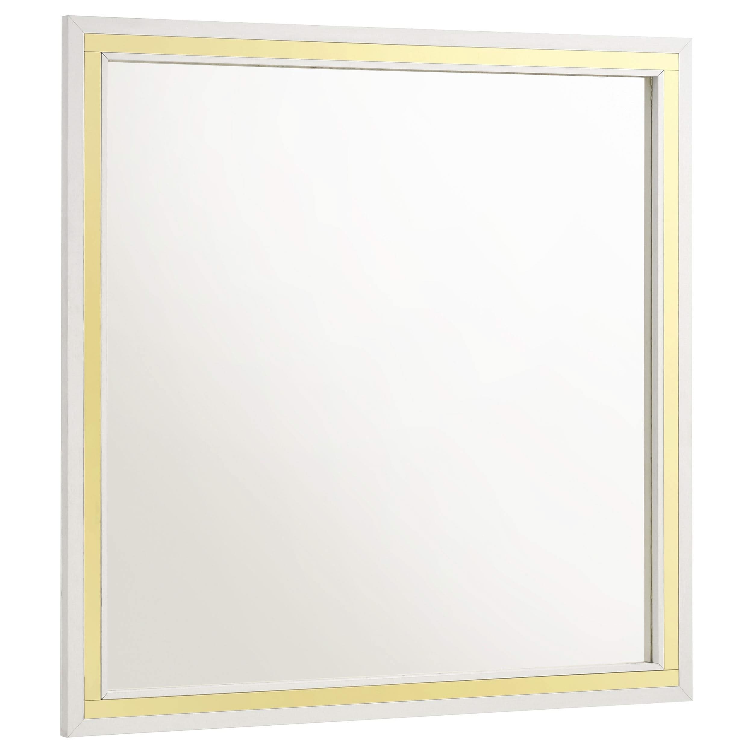 Juego de dormitorio Queen Lucia de 5 piezas en beige y blanco