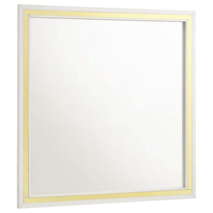 Juego de dormitorio Queen Lucia de 5 piezas en beige y blanco