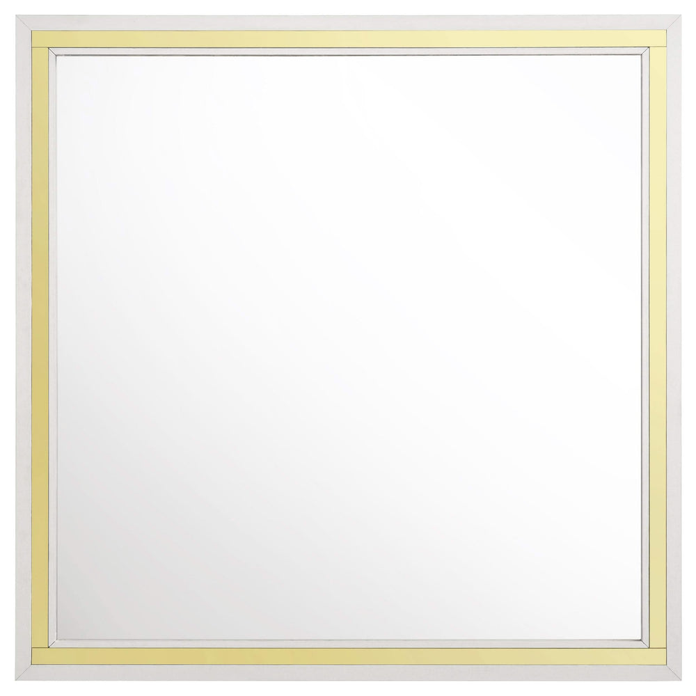 Juego de dormitorio Queen Lucia de 5 piezas en beige y blanco