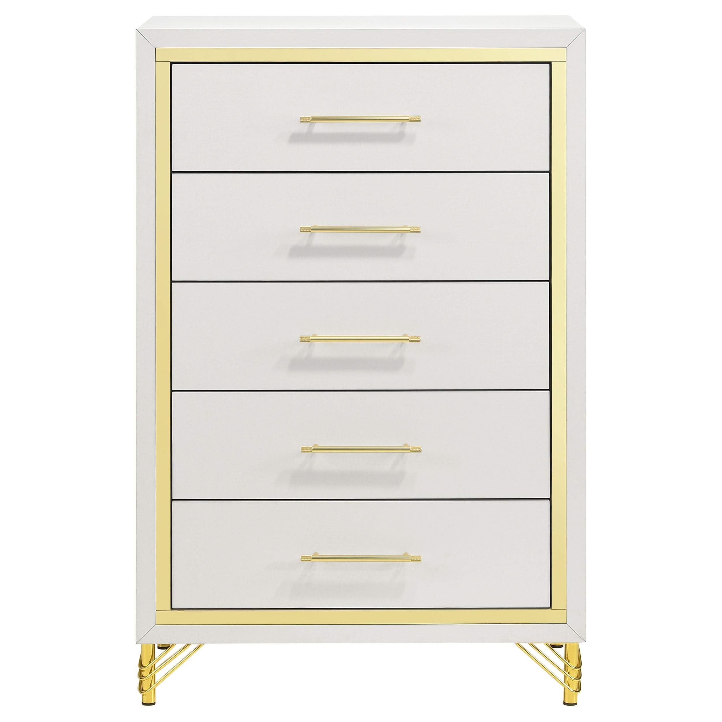 Lucia 5-drawer Bedroom Chest of Drawers White