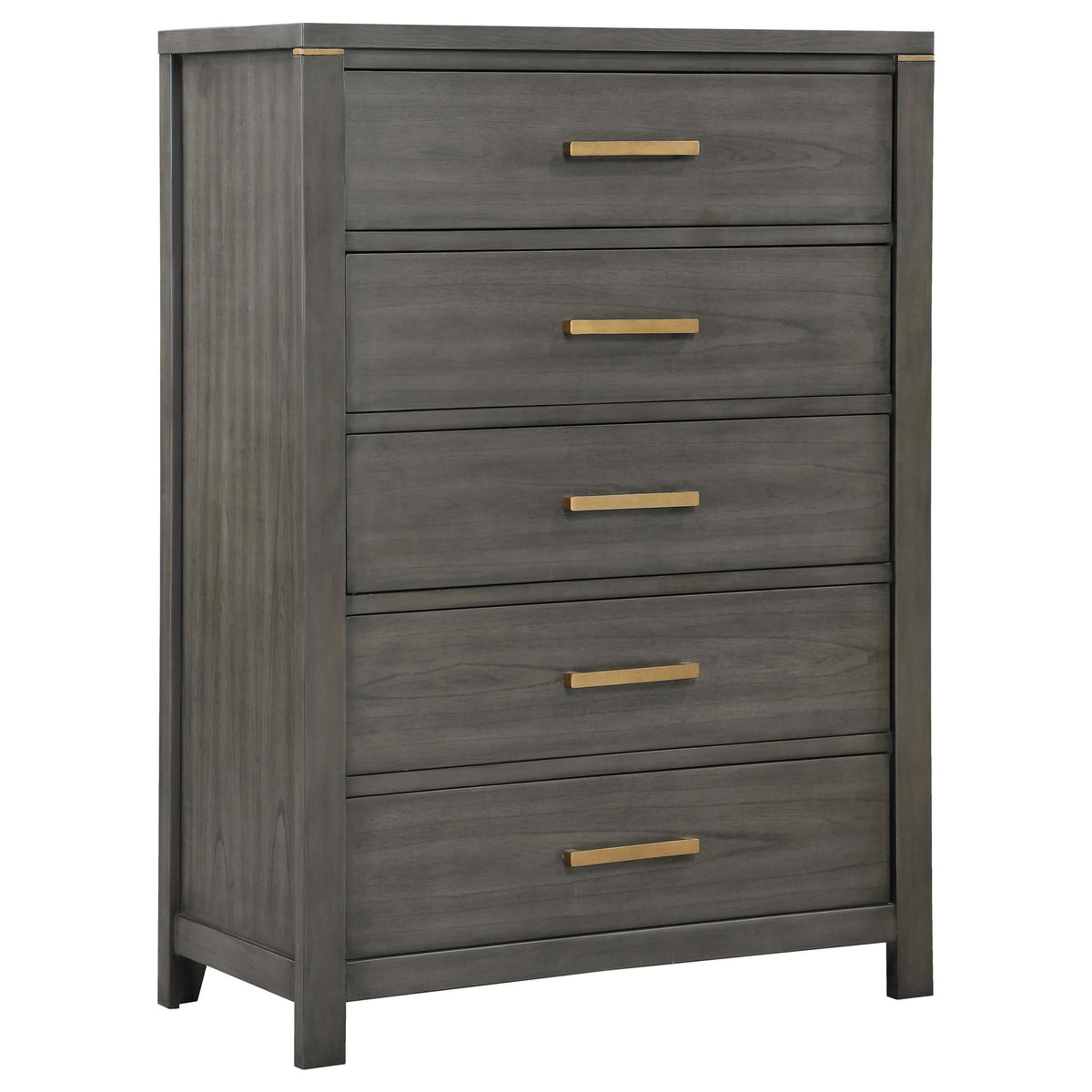 Juego de dormitorio Kieran Eastern King de 5 piezas en gris