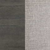 Cama con panel LED Kieran Wood Eastern King, gris