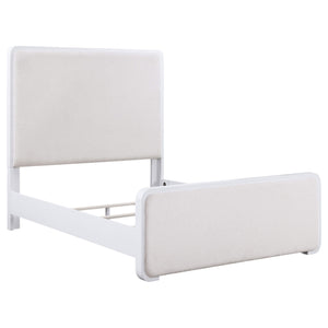 Juego de dormitorio Anastasia de 4 piezas tamaño Queen en blanco perla