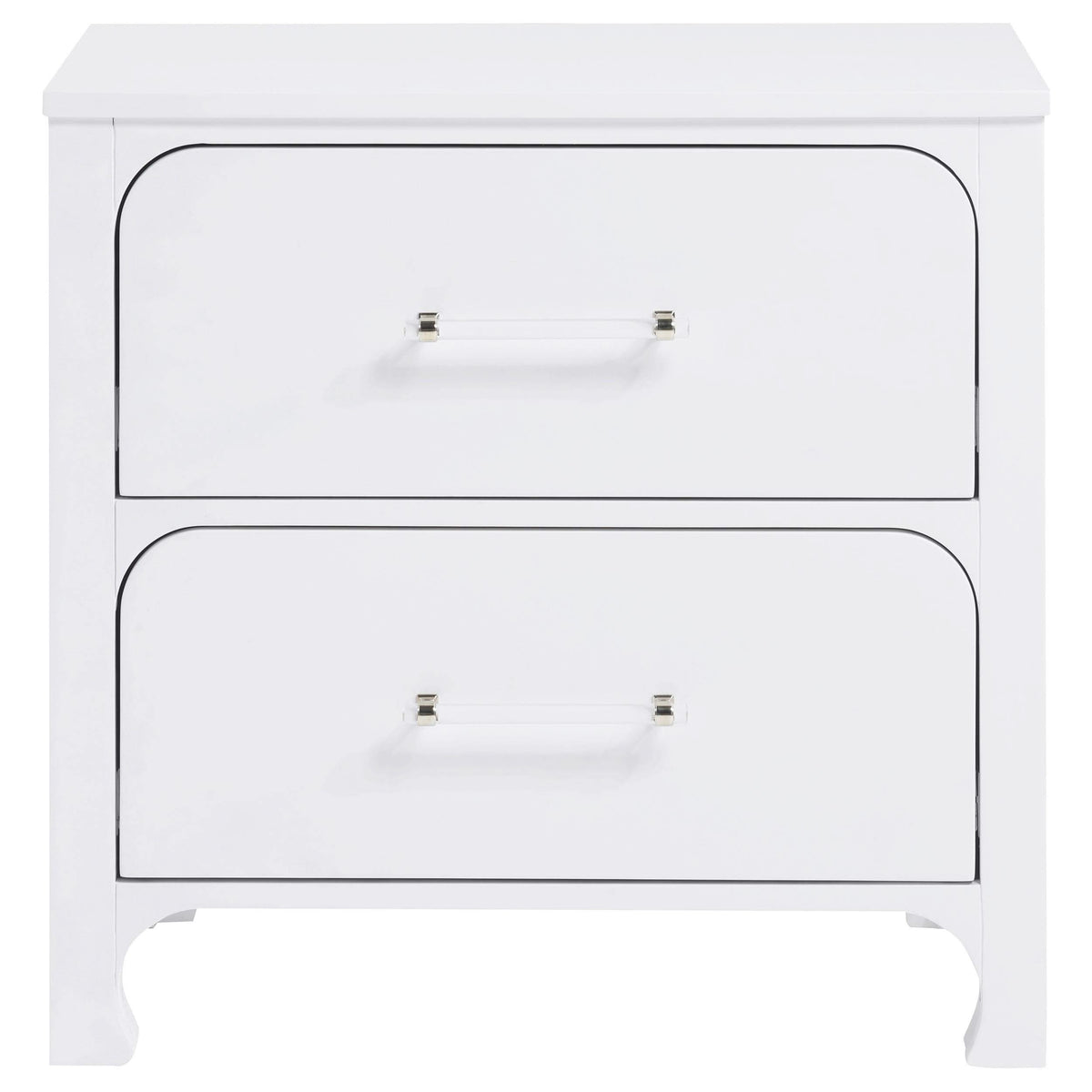 Juego de dormitorio Anastasia de 4 piezas tamaño Queen en blanco perla