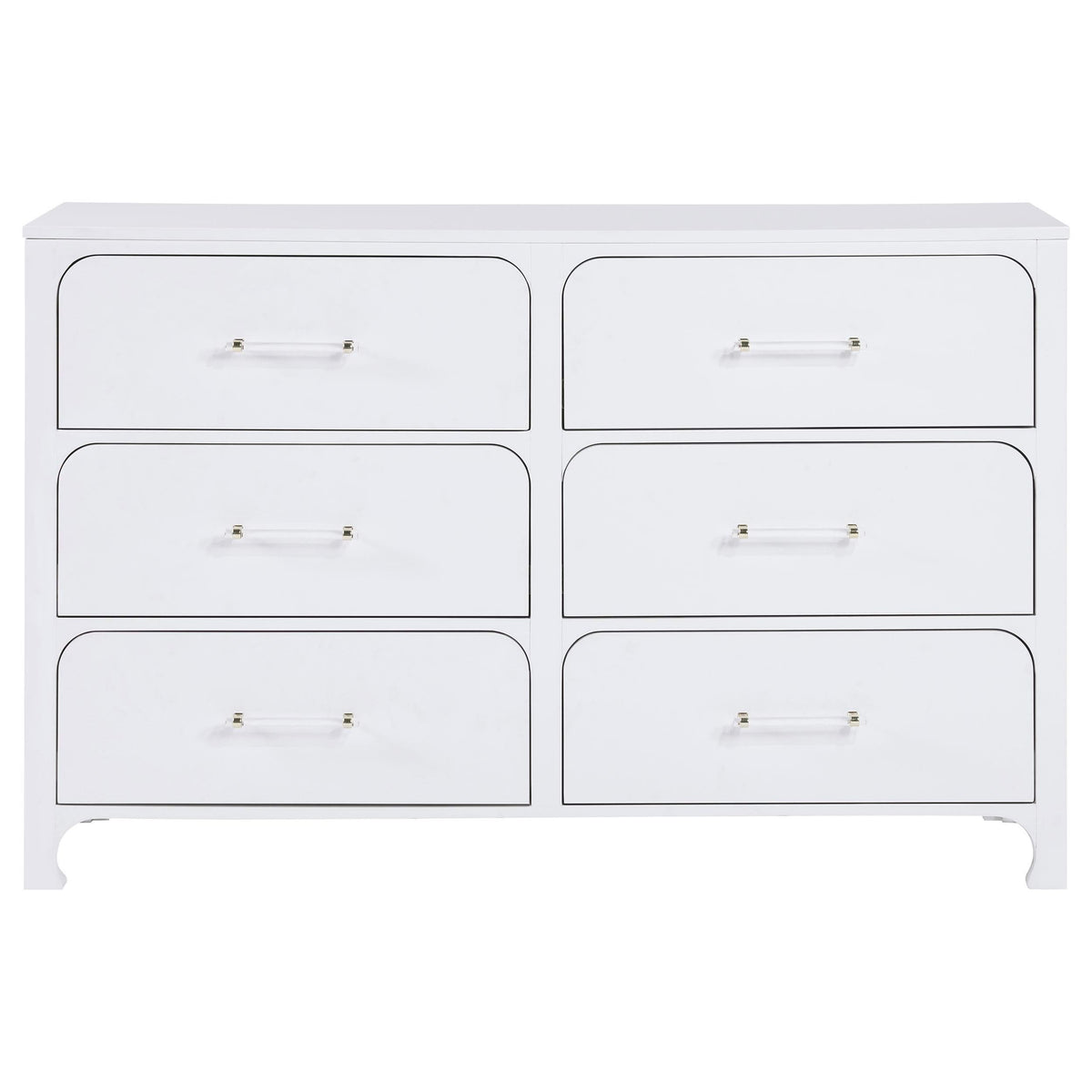 Juego de dormitorio Anastasia de 4 piezas tamaño Queen en blanco perla