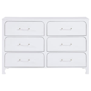 Juego de dormitorio Anastasia de 4 piezas tamaño Queen en blanco perla