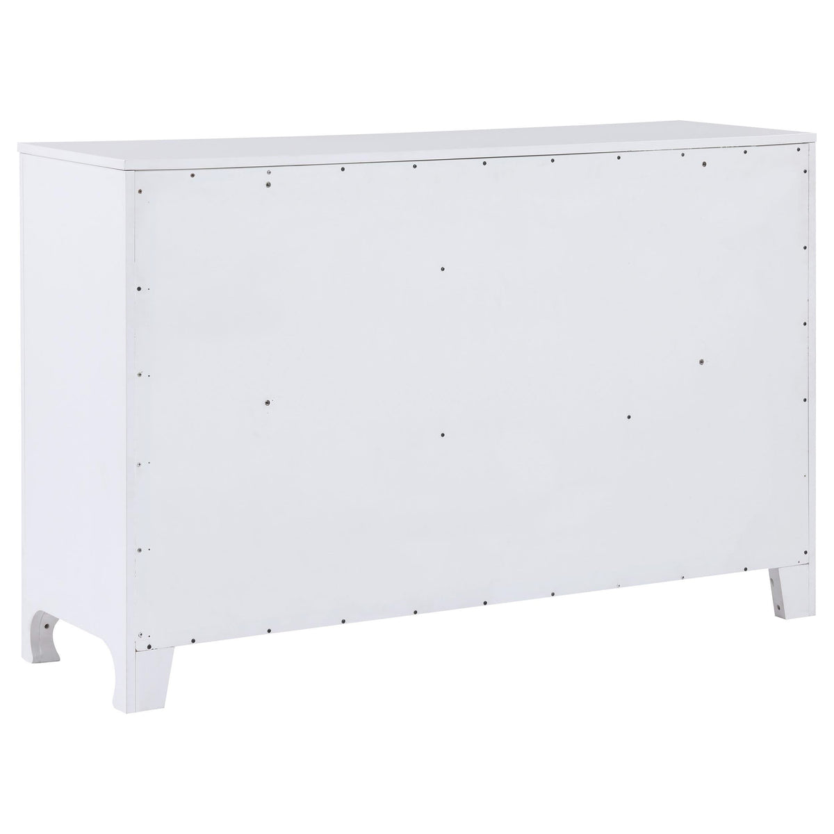 Juego de dormitorio Anastasia de 4 piezas tamaño Queen en blanco perla
