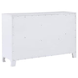 Juego de dormitorio Anastasia de 4 piezas tamaño Queen en blanco perla