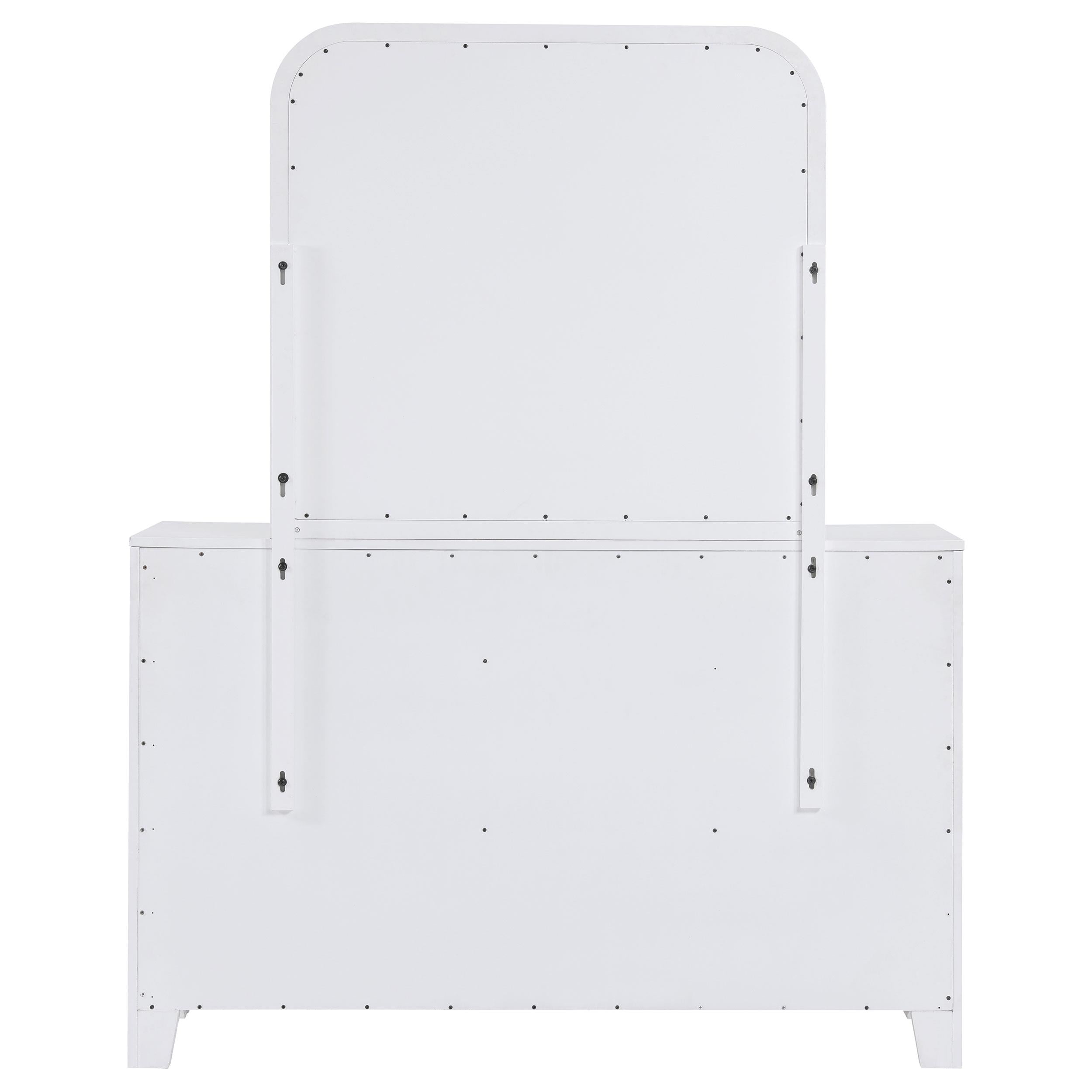 Anastasia 6-drawer Dresser with Mirror Pearl White