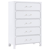 Anastasia 5-drawer Bedroom Chest Pearl White