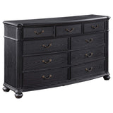 Juego de dormitorio Celina Eastern King de 4 piezas, color negro