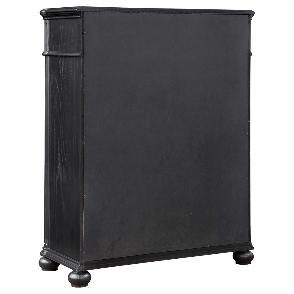 Juego de dormitorio Celina Eastern King de 5 piezas, color negro