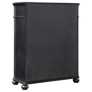 Juego de dormitorio Celina Eastern King de 5 piezas, color negro
