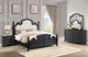 Juego de dormitorio Celina de 4 piezas color negro para cama tamaño queen