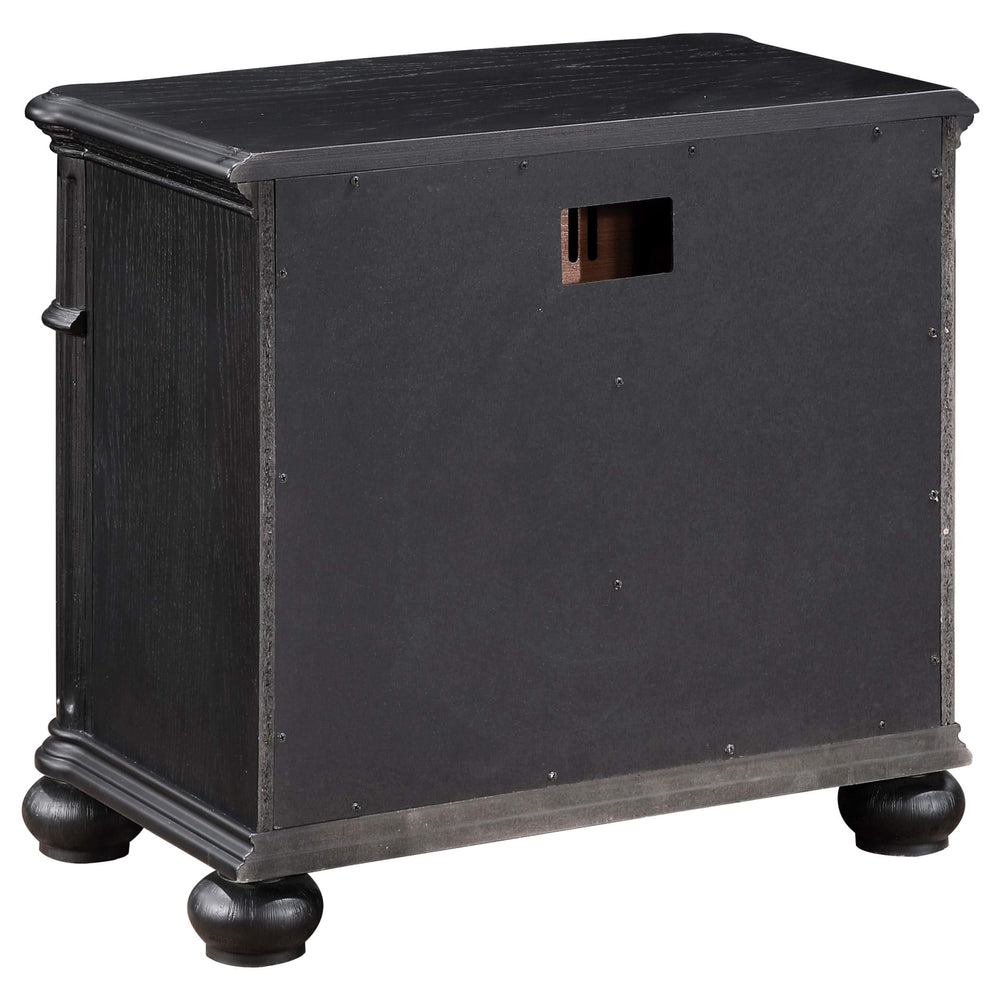 Juego de dormitorio Celina de 4 piezas color negro para cama tamaño queen