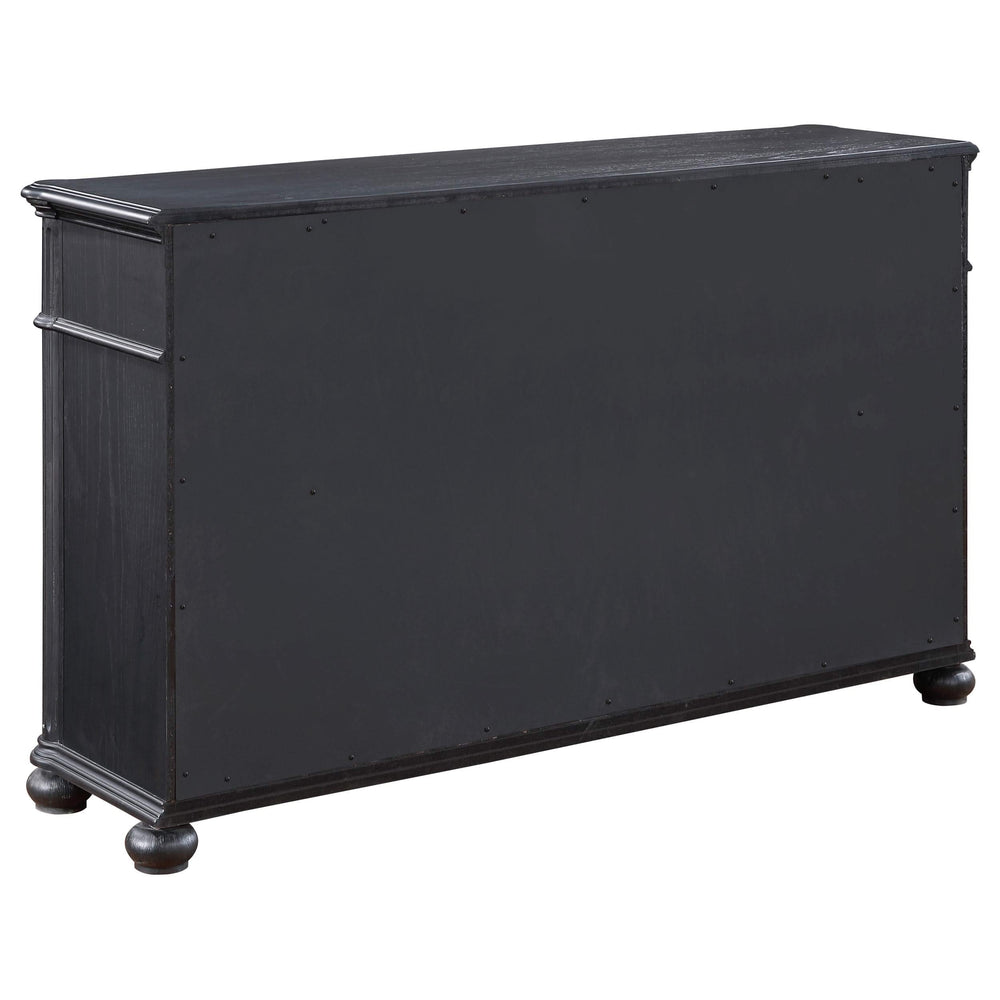 Juego de dormitorio Celina de 4 piezas color negro para cama tamaño queen