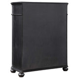 Juego de dormitorio Celina Queen de 5 piezas, color negro
