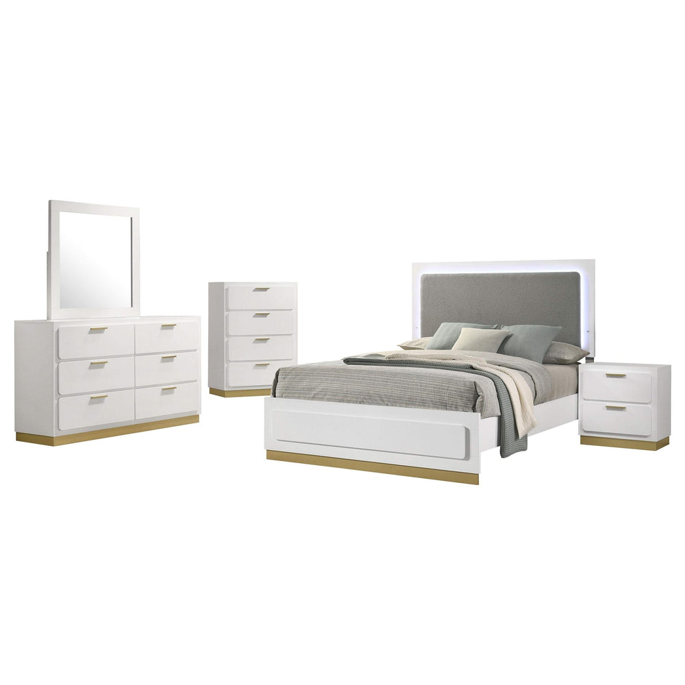 Juego de dormitorio Caraway de 5 piezas Queen en blanco