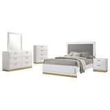 Juego de dormitorio Caraway de 5 piezas Queen en blanco
