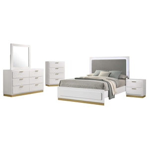 Juego de dormitorio Caraway de 5 piezas Queen en blanco