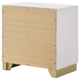 Mesita de noche Caraway de 2 cajones blanca