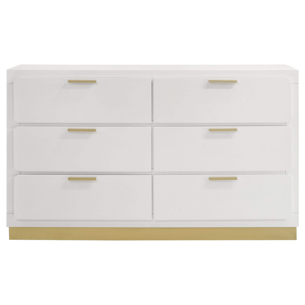 Cómoda Caraway de 6 cajones blanca