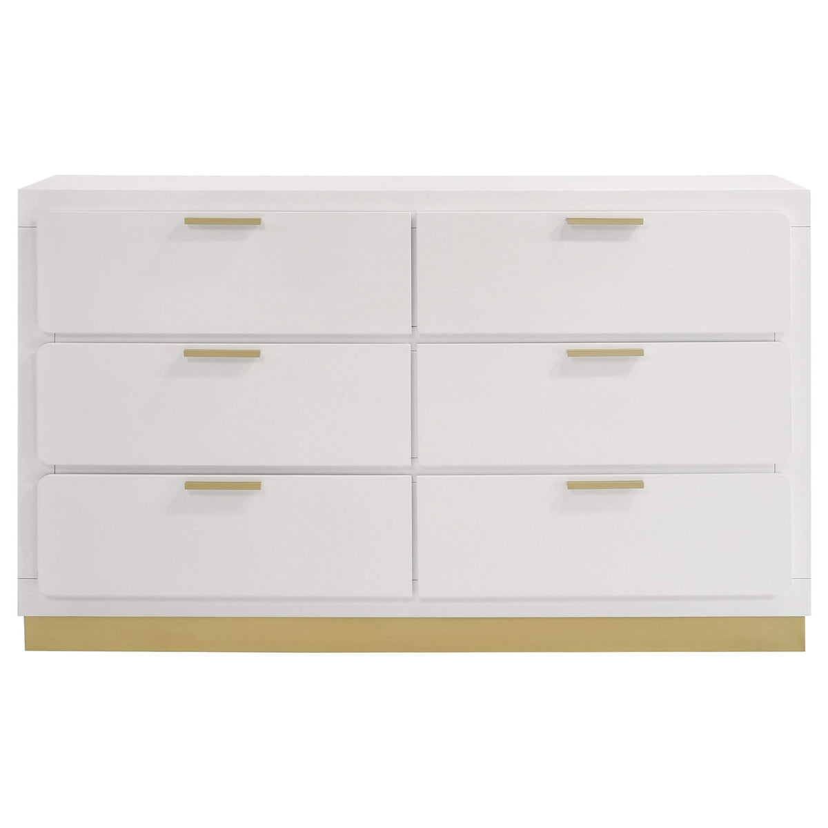 Cómoda Caraway de 6 cajones blanca